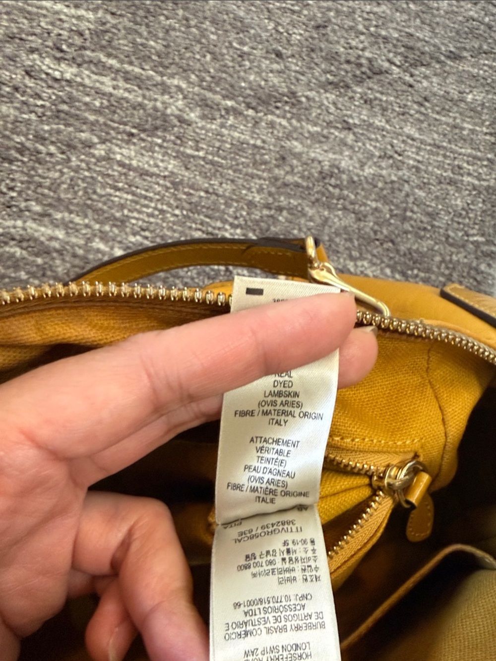 Burberry Mustard Yellow Check Satchel Bag Authentic in very good condition - Picture 11 of 15